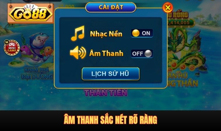 Âm thanh sắc nét rõ ràng