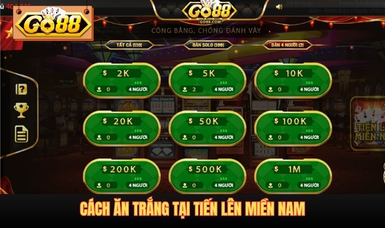 Cách ăn trắng tại tiến lên miền Nam