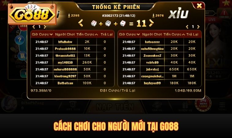Cách chơi cho người mới tại GO88
