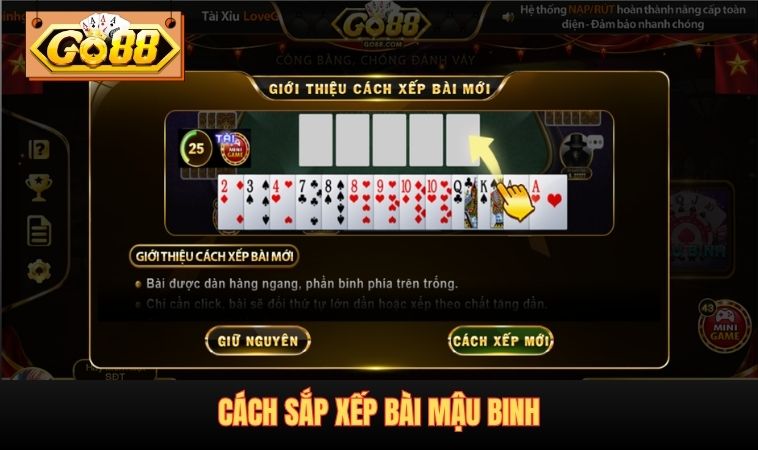 Cách sắp xếp bài Mậu Binh