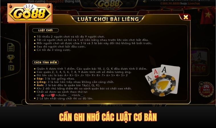 Cần ghi nhớ các luật cơ bản