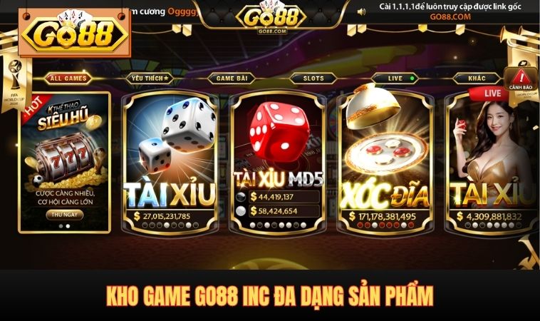 Kho game GO88 INC đa dạng sản phẩm