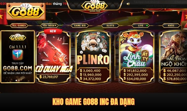Kho game GO88 INC đa dạng