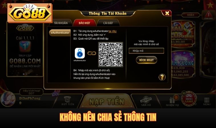 Không nên chia sẻ thông tin