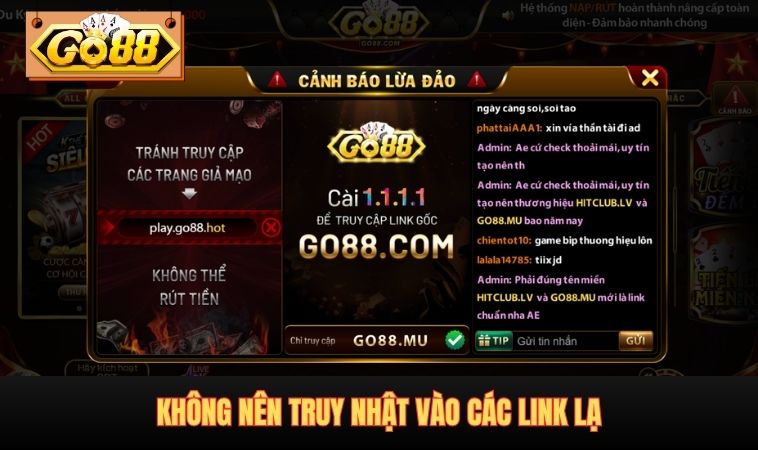Không nên truy nhật vào các link lạ