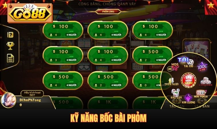 Kỹ năng bốc bài Phỏm