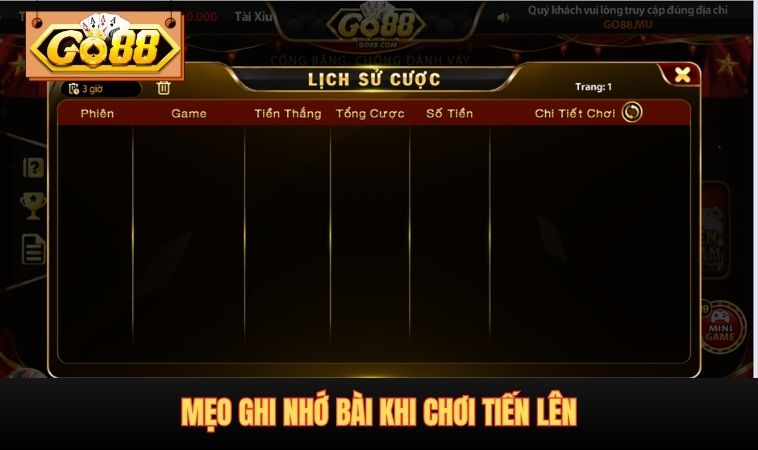 Mẹo ghi nhớ bài khi chơi tiến lên