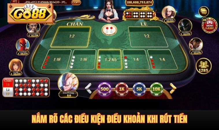 Nắm rõ các điều kiện điều khoản khi rút tiền