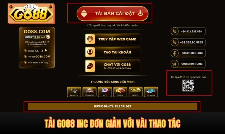 Tải GO88 INC đơn giản với vài thao tác