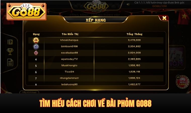 Tìm hiểu cách chơi về bài Phỏm GO88