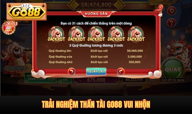 Trải nghiệm Thần Tài GO88 vui nhộn