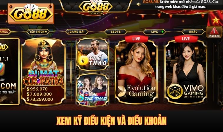Xem kỹ điều kiện và điều khoản